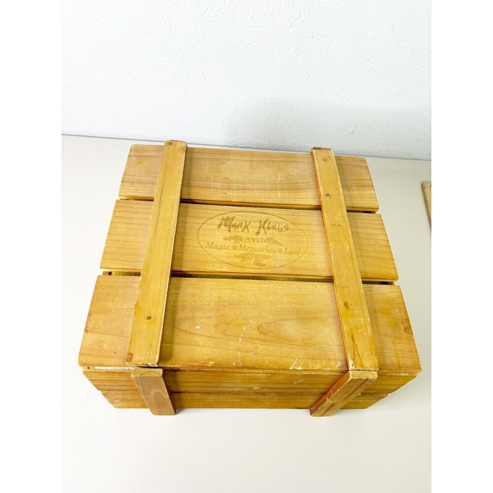 Mark Klaus 2003 Blown Glass Ornaments (Lot of 21/24) Box Set with Wood Crate EUC